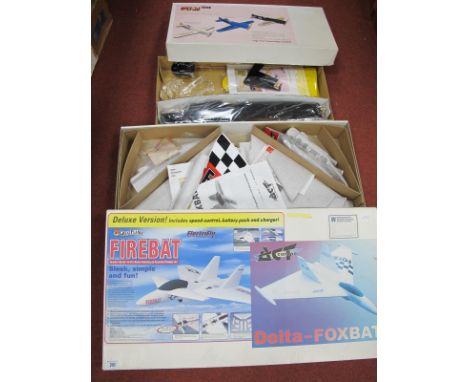 A Keith Rider Racer ARF R-5 Jack Rabbit Balsa Wood Model Aircraft Kit, wingspan 760mm, together with a Great Planes almost re