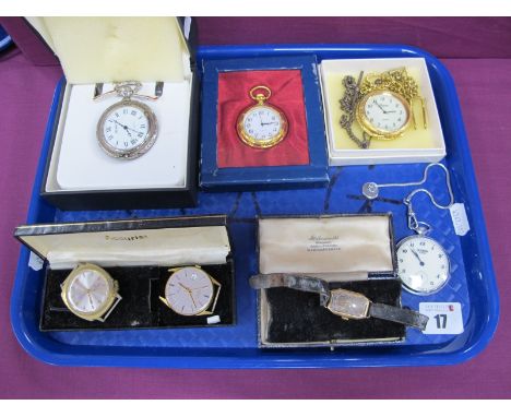 J W Benson; A Vintage 9ct Gold Cased Ladies Wristwatch, with signed elongated rectangular dial, the case back engraved "Vera 