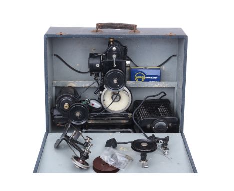 A Pathescope Cine Projector, with power supply, in fitted case (a lot)