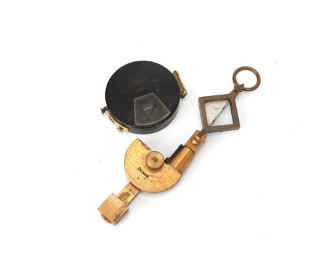 Military Interest - A WW1 DeLisle Reflecting Clinometer &amp; Another Clinometer, DeLisle signed "Palmer", with broad arrow m
