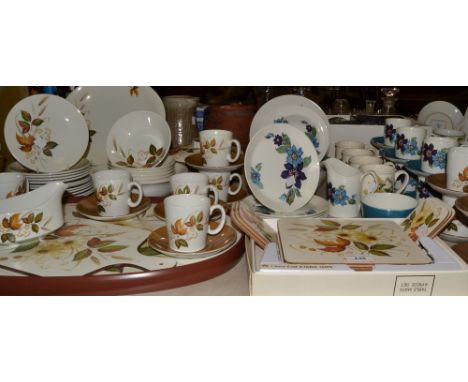 Ceramics - Portmeirion Botanical Gardens mugs, a Johnson Bros part tea service, A Staffordshire Autumn leaf part dinner servi