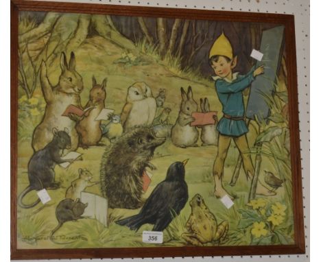 Margaret Tarrant, after
Woodland School,
framed print 