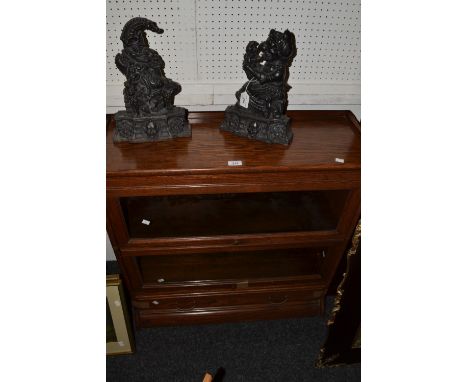 A two section Oak Globe Wernike Bookcase C1930