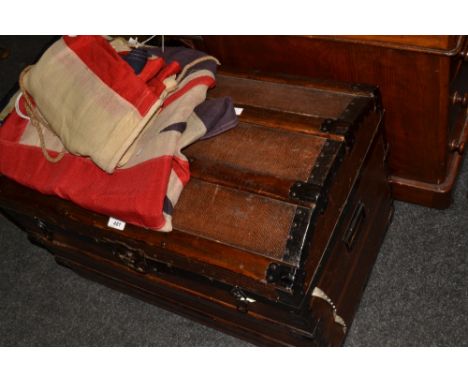 Vintage Luggage - a domed top, bound travel trunk 