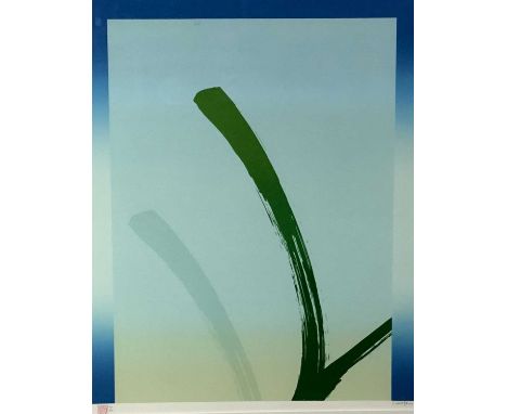 Curt Hillfon (1943-2018) lithograph, untitled, signed and numbered 101/125, image 71 x 55cm, glazed frame