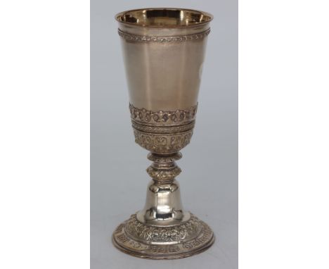 Pokal: Erstes Österreichisches Bundes Schiessen Wien 1880, Punzen: Dianakopf und H.A. Cranichstädten Wien, Gebrauchsspuren, H