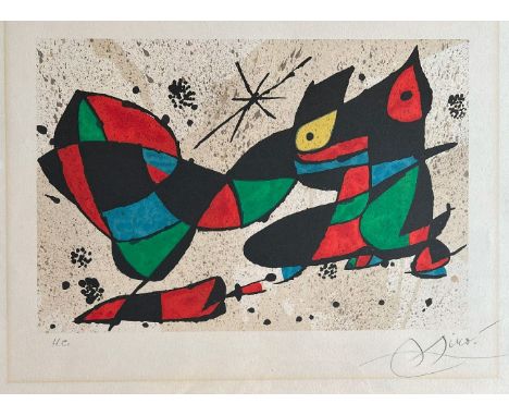 Joan Miró (1893-1983), Obra Gráfica, 1978, Farblithographie, signiert und bez. "H.C.", 29,8 x 42,8 cm, Lichtrand. / Joan Miró