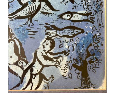 Marc Chagall, Schöpfung, Originallithographie, Werkverzeichnis Mourlot Nr. 234, Motiv: 35 x 25 cm; R. LLovet, La belleza es u