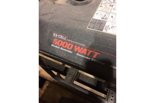 ex cell 5000 watt gas generator with briggs stratton engine