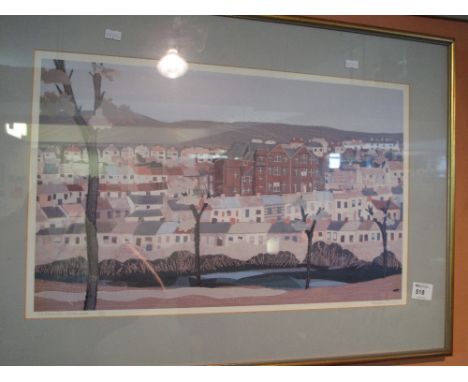 After Molly Tucker, 'St. Thomas, Swansea', limited edition coloured print, signed in pencil by the artist.  Framed and glazed