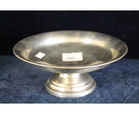 Silver circular pedestal tazza, Birmingham hallmarks.