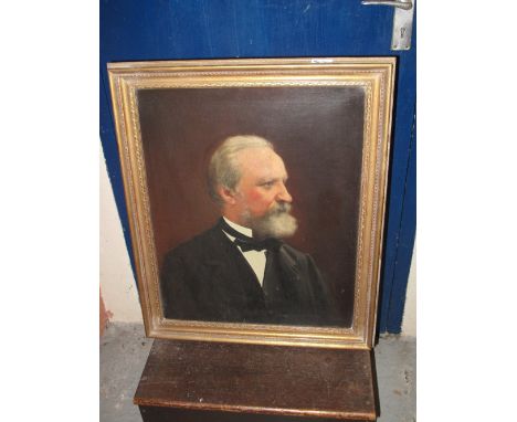British school, (early 20th Century) portrait of a gentleman, oils on canvas.  Framed.