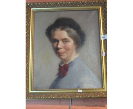 Late 19th Century British School, portrait of a lady, indistinctly signed and dated 1887 (?)  Oils on canvas.  Framed.