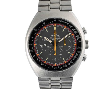 A GENTLEMAN'S SIZE STAINLESS STEEL OMEGA SPEEDMASTER PROFESSIONAL MARK II CHRONOGRAPH BRACELET WATCHCIRCA 1972, REF. 145.014 