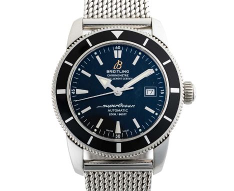A GENTLEMAN'S STAINLESS STEEL BREITLING SUPEROCEAN HERITAGE 42 AUTOMATIC BRACELET WATCHDATED 2013, REF. A1732124 WITH ORIGINA