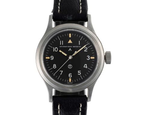 A GENTLEMAN'S STAINLESS STEEL BRITISH MILITARY IWC MARK 11 RAF PILOTS WRIST WATCH DATED 1948, WITH IWC ARCHIVE EXTRACTMovemen
