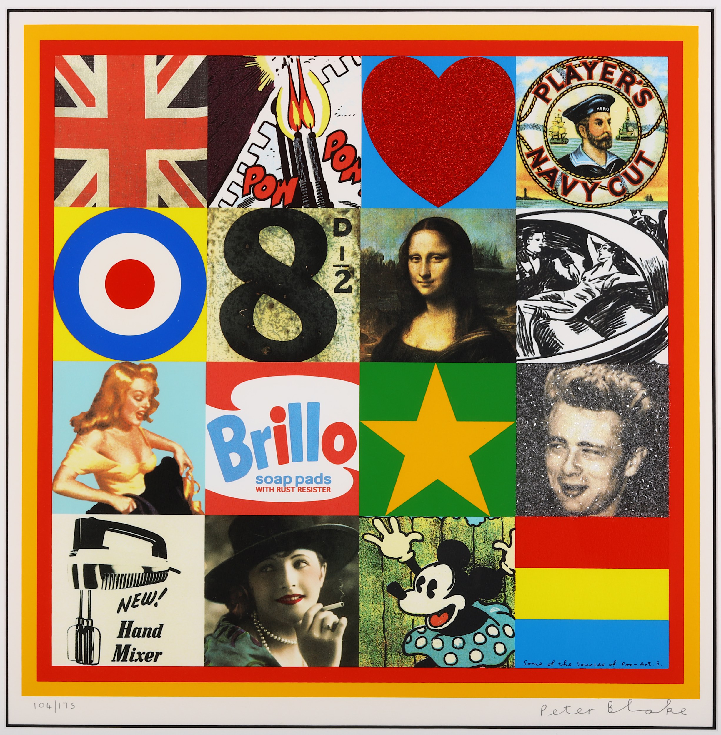 SIR PETER BLAKE, R.A. (B.1932) Some of the sources of Pop Art V signed