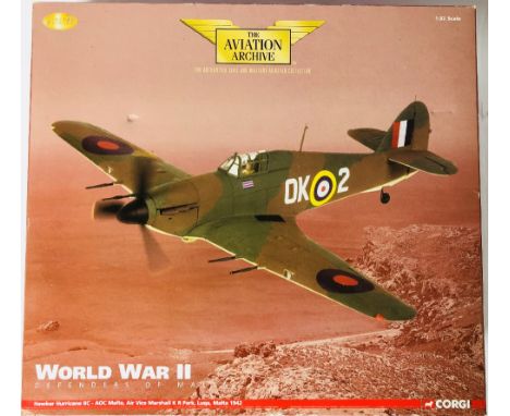 Corgi Aviation 1/32 Scale RAF Hawker Hurricane Diecast Model Boxed