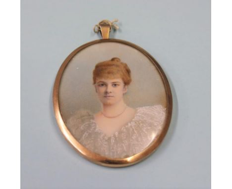 A portrait miniature in silver gilt frame