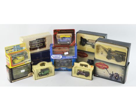 A collection of Corgi and other die cast models to include Brumm Serie Oro, Corgi Vintage Glory of Steam, and others.  (qty)