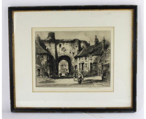 Albany Howarth (British 1872-1936), 'The Landgate, Rye, Sussex', etching signed in pencil by the artist, plate size 24 x 31.5