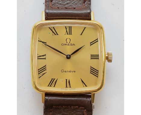 Omega, a gold plated manual wind gentleman's wristwatch, case numbered 511.415, cal 625 movement numbered 35218386, 26mm, wor