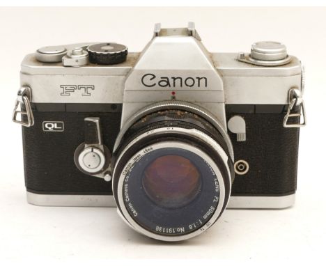 A Canon FT QL 35mm camera.