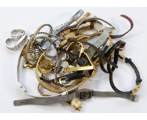A collection of ladies manual wind wristwatches, spares or repair