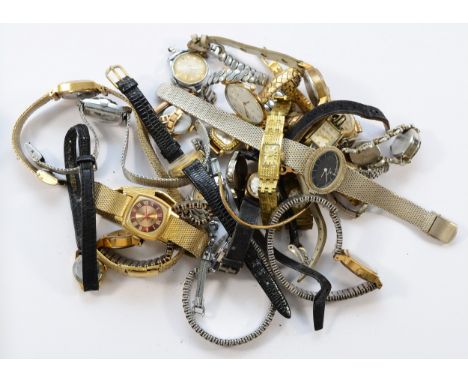 A collection of ladies manual wind wristwatches, spares or repair