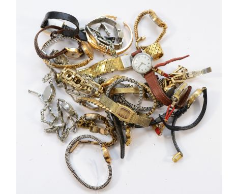 A collection of ladies manual wind wristwatches, spares or repair