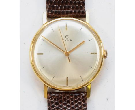 CYMA, a gilt metal manual wind gentleman's wristwatch, 33mm, working when catalogued