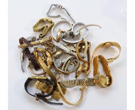 A collection of ladies manual wind wristwatches, spares or repair