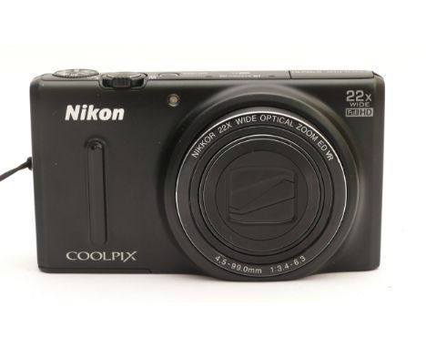 A Nikon Coolpix S9600 digital camera.