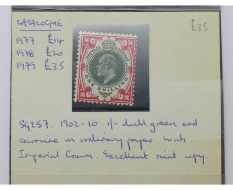An Edward VII one shilling postage and revenue stamp, mint condition
