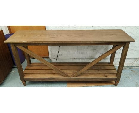 POTTER'S CONSOLE TABLE, 160cm x 80cm, two tier. 