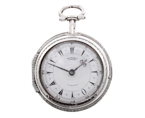 Edward Prior - Victorian silver fusee verge pair cased pocket watch made for the Turkish Market, London 1871 and London 1864,