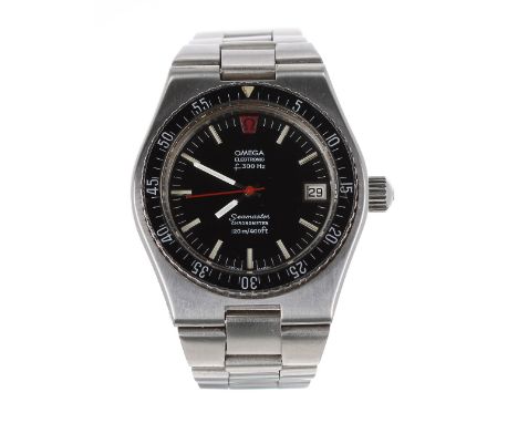 Omega Electronic f300 Hz Seamaster Chronometer 'tuning fork' stainless steel gentleman's bracelet watch, ref. 198.0005, circa