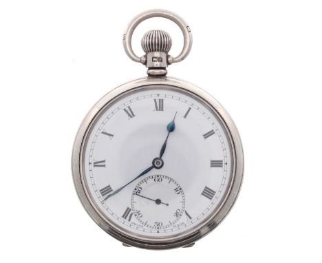 Vertex silver lever pocket watch, Birmingham 1930, signed 17 jewel gilt movement with compensated balance and regulator, the 