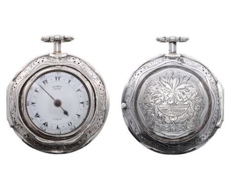 George Prior - George III miniature silver verge quarter repeating triple cased pocket watch made for the Turkish Market , Lo