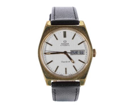 Omega Genéve automatic gold plated and stainless steel gentleman's wristwatch, ref. 1660120, circa 1970s, circular silvered d
