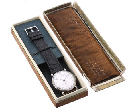 Patek Philippe & Co, Genéve stainless steel gentleman's wristwatch retailed by Freccero, circa 1950s, case no. 6243xx, moveme