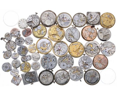 Selection of wristwatch movements to include Accurist, Certina, Thos. Russell &amp; Son, Record, Garrard automatic MSR S76, F