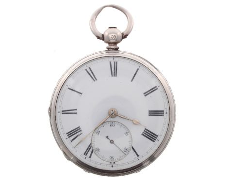 Victorian silver fusee lever pocket watch, London 1871, the movement signed R. Wright, Manufacturer, no. 24164, with engraved