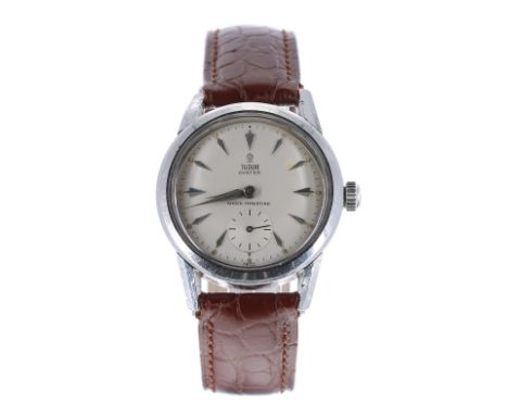 Tudor Oyster stainless steel gentleman's wristwatch, ref. 7958, circa 1960, serial no. 328xxx, silver dial branded 'shock-res