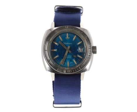 Waltham Submersible 666 Feet automatic stainless steel gentleman's diver's wristwatch, case ref. 61156, 12856, circa 1960s, r
