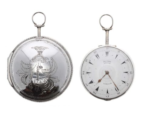 George Prior - George III silver verge hunter pair cased pocket watch made for the Turkish Market, London 1801 / London 1796,