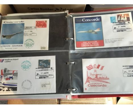 Six albums of first day covers including a collection of Concorde covers and many others (7)