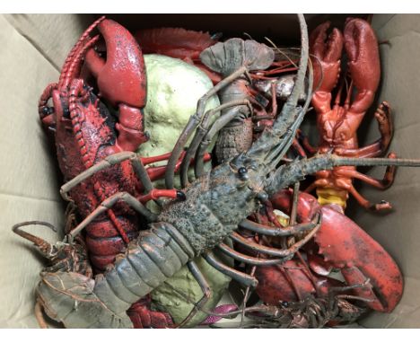 A Collection of vintage plastic & rubber lobsters. Postage category C