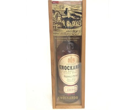 A cased bottle of Knockando pure single malt scotch whisky. This lot cannot be posted