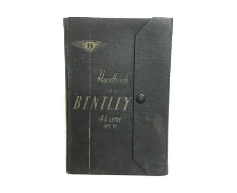 A 4 1/2 litre Bentley glove box manual. Postage category A